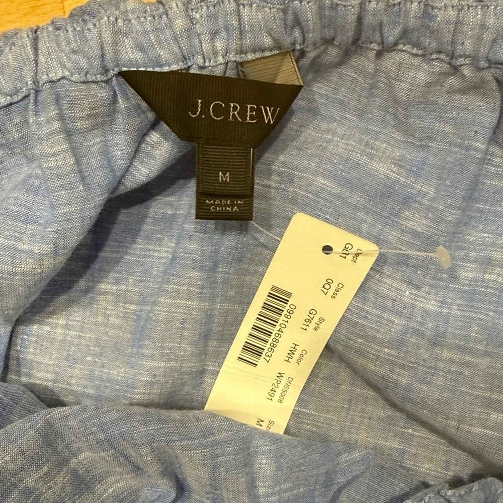 NWT J. Crew Eyelet Blue Wash Beach Dress Size Medium
